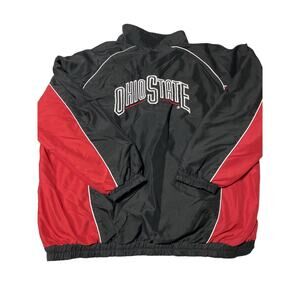Ohio State Pullover Mens XXXL Black Windbreaker Quarter 1/4 Zip G 3 Buckeyes 3XL